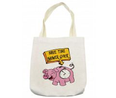 Save Time Shower Quick Piggy Tote Bag