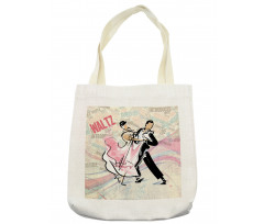 Romantic Dancing Couple Words Tote Bag