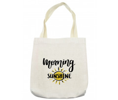 Doodle Morning Sunshine Text Tote Bag