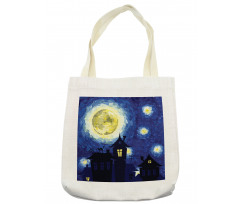 Country Houses Full Moon Tote Bag