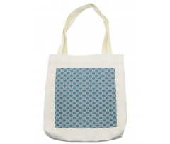 Rhombus Dots Floral Tote Bag