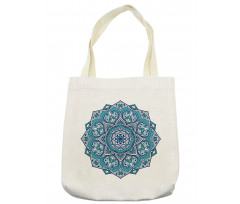 Curly Eastern Flower Tote Bag