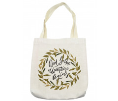 Wreath Frame Foliage Leaves Tote Bag