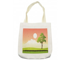 Summer Season Country Scene Tote Bag