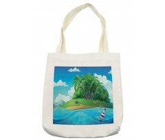 Aquatic Seascape Pattern Tote Bag