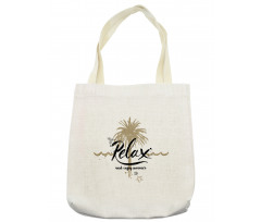 Tropical Enjoy Summer Text Tote Bag