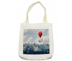 Paper Boats and Balloon Tote Bag