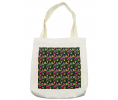 Full Blossom Hibiscus Motif Tote Bag