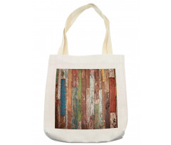 Grunge Style Planks Design Tote Bag