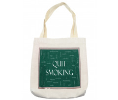 Smoking Message Blackboard Tote Bag