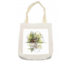 Lake House in the Forest Tote Bag