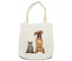 Cat Dog Animal Friends Tote Bag