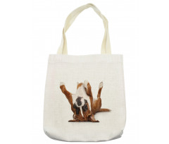 Funny Playful Puppy Image Tote Bag