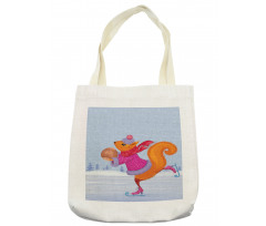 Skating Animal with a Nut Tote Bag