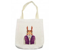 Animal down Vest Sweater Tote Bag