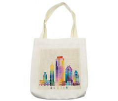 Outlined Monuments Skylines Tote Bag