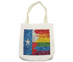 Brick Wall Grungy Texas Town Tote Bag