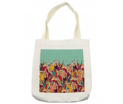 Youthful Polka Dotted Tshirts Tote Bag