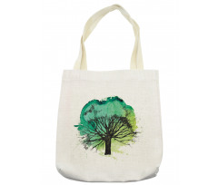 Blended Watercolor Leaf Tote Bag