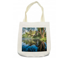 Foggy Scene over Water Tote Bag