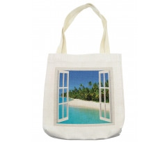 Paradise Island Palm Tree Tote Bag