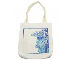 Watercolor Style Blue Animal Tote Bag