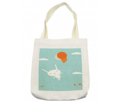 Flying Rabbit Balloons Sky Tote Bag