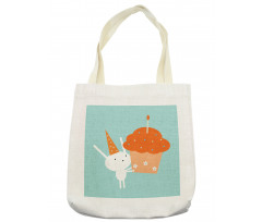 Birthday Bunny Giant Cupcake Tote Bag