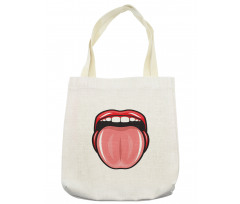 Open Mouth Tongue out Image Tote Bag