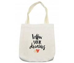 Hand Drawn Brush Lettering Tote Bag