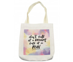 Hand-written Style Watercolor Tote Bag