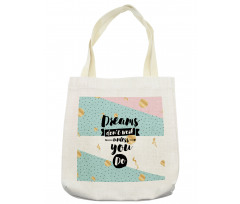 Words Abstract Hipster Retro Tote Bag