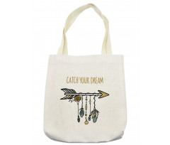 Tribal Arrow with Feathers Tote Bag