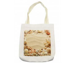 Blurry Ocean Seashells Sandy Tote Bag