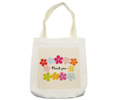 Simple Colorful Flowers Tote Bag