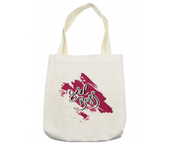 Wording on Paint Stroke Tote Bag