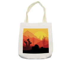 Western Cactus Silhouettes Tote Bag