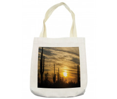 Horizon Skyline and Cactus Tote Bag