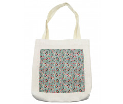 Abstract Birds and Leaves Tote Bag