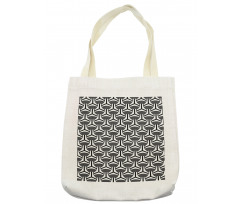 Achromatic Ovals Stripes Tote Bag