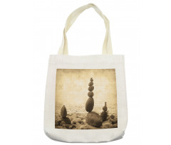 Rocks Calm Sepia Art Tote Bag