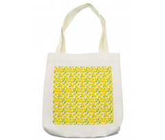 Repeating Citrus Plant Orange Tote Bag