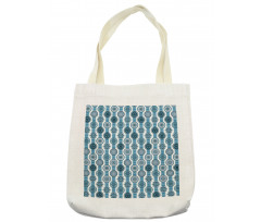 Oriental Motif Vertical Line Tote Bag