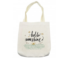 Sunset Scene Words Tote Bag