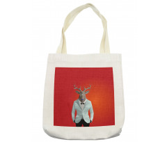 Moose Animal Person in Suit Tote Bag