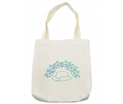 Cowboy Hat and Flower Wreath Tote Bag