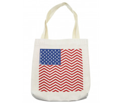 Country Flag with Zigzag Lines Tote Bag