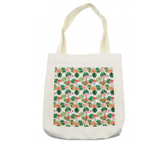 Hipster Flamingo Monstera Tote Bag