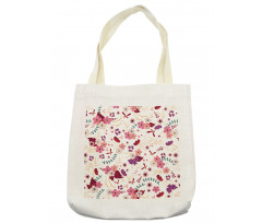 Cartoonish Flowers Tote Bag