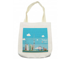 Cartoon Japan Sightseeing Tote Bag